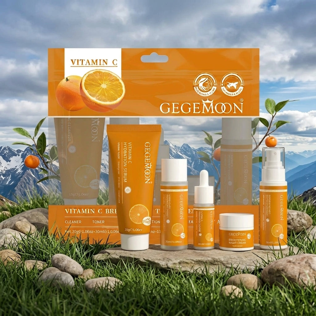 Vitamin C Brightening Skincare Set β Cleanser, Toner & Brightening Care | GEGE MOON