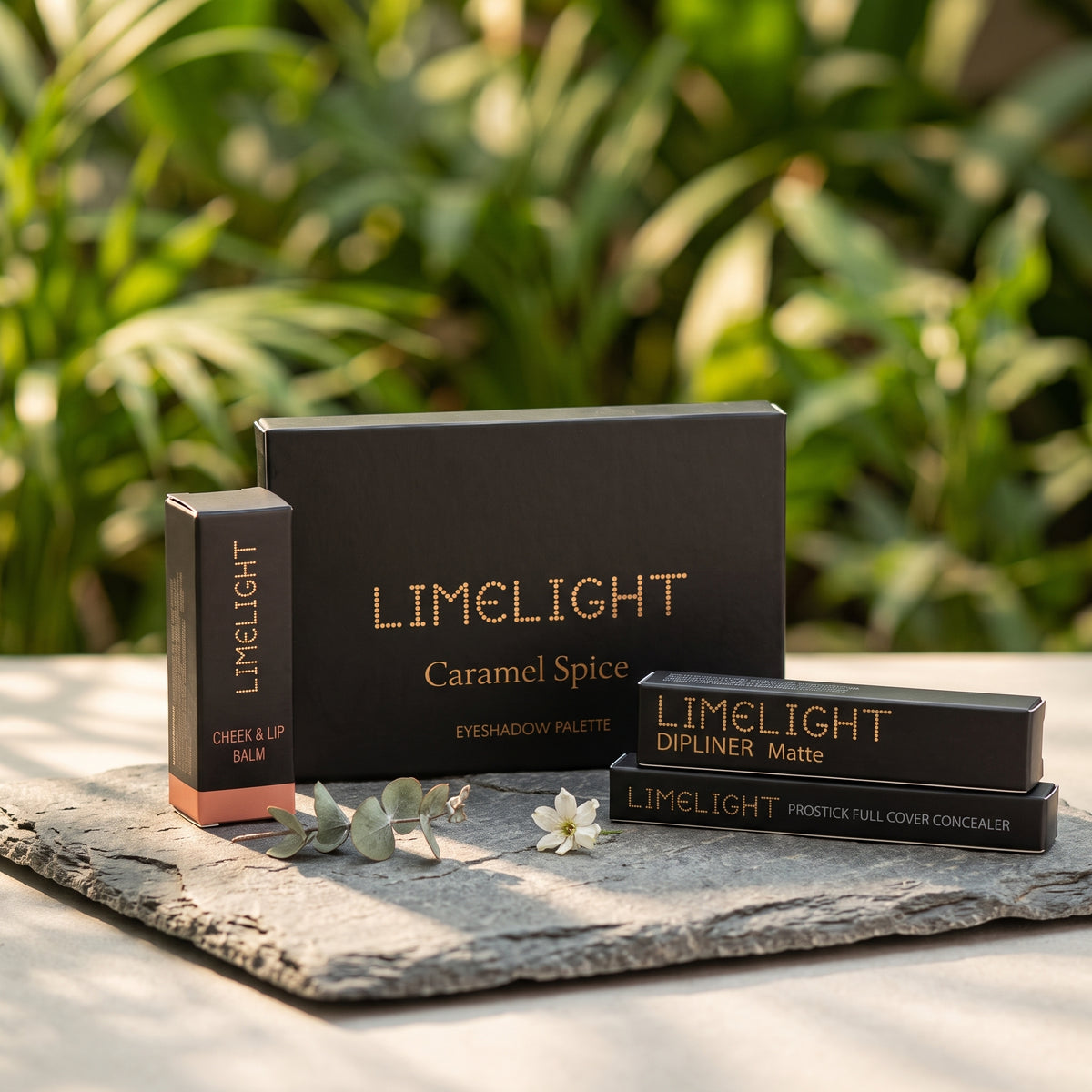 LIMELIGHT 4 in 1 Deal Caramel Spice Eyeshadow Palette – Warm Neutral Makeup Palette