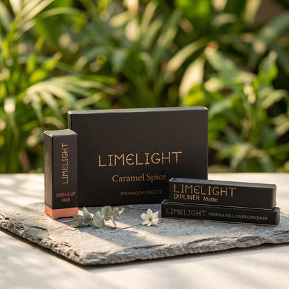 LIMELIGHT 4 in 1 Deal Caramel Spice Eyeshadow Palette – Warm Neutral Makeup Palette