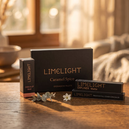 LIMELIGHT 4 in 1 Deal Caramel Spice Eyeshadow Palette – Warm Neutral Makeup Palette